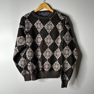 Vintage Barnaby Abstract Grandpa Sweater Men's Medium Crewneck Wearable‎ Art